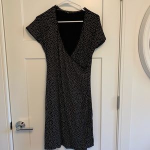 Yest. Black with dots viscose dress.